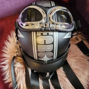 Black silver back pack